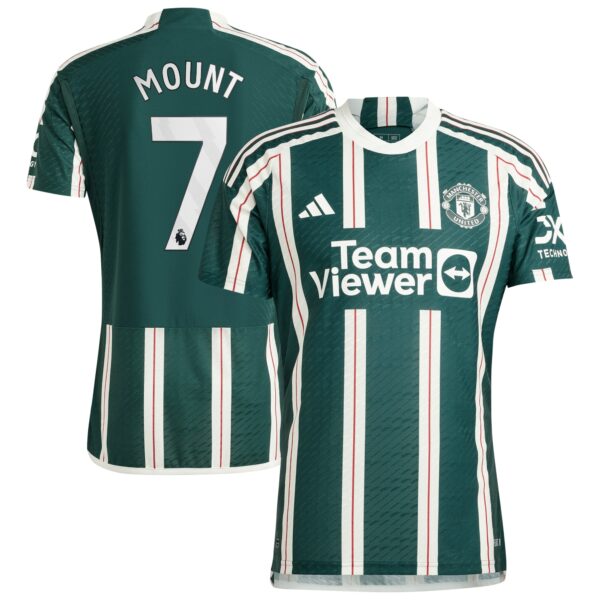Manchester United Away Authentic Shirt 2023-24 With Mount 7 Printing