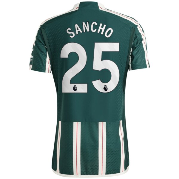 Manchester United Away Authentic Shirt 2023-24 with Sancho 25 printing