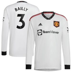 Manchester United No3 Bailly Black Long Sleeves Soccer Club Jersey