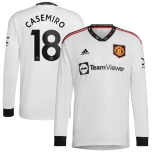 Manchester United Away Shirt 2022-23 - Long Sleeve with Casemiro 18 printing