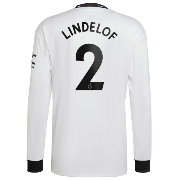 Manchester United Away Shirt 2022-23 - Long Sleeve with Lindelof 2 printing