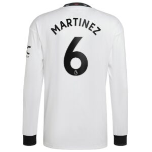 Manchester United Away Shirt 2022-23 - Long Sleeve with Martinez 6 printing