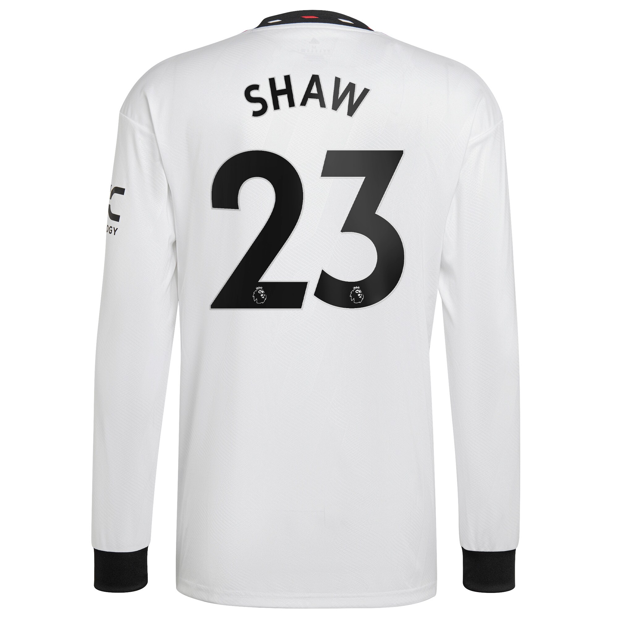 Manchester United Away Shirt 2022-23 - Long Sleeve with Shaw 23 printing