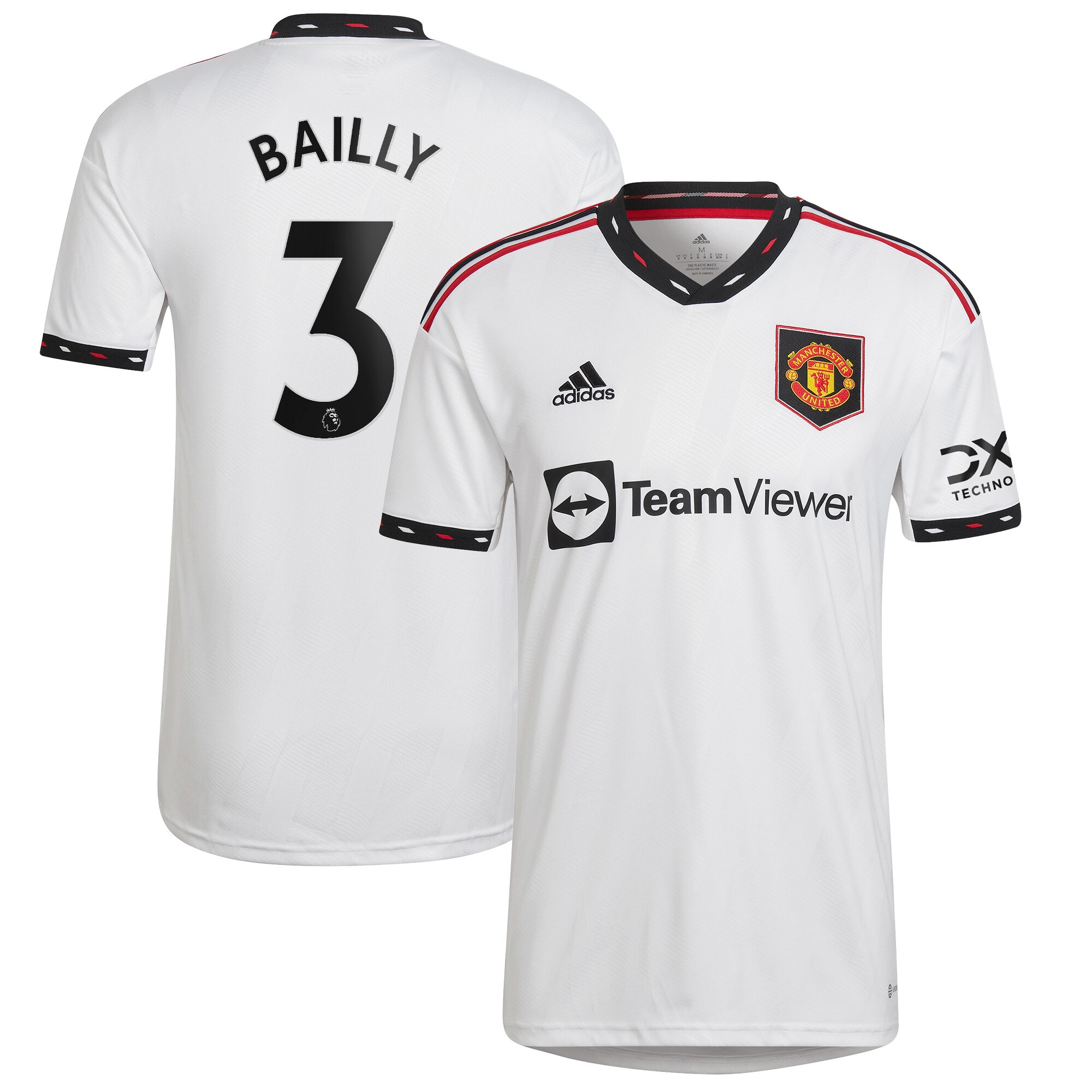 Manchester United Away Shirt 2022-23 with Bailly 3 printing