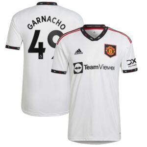 Manchester United Away Shirt 2022-23 with Garnacho 49 printing