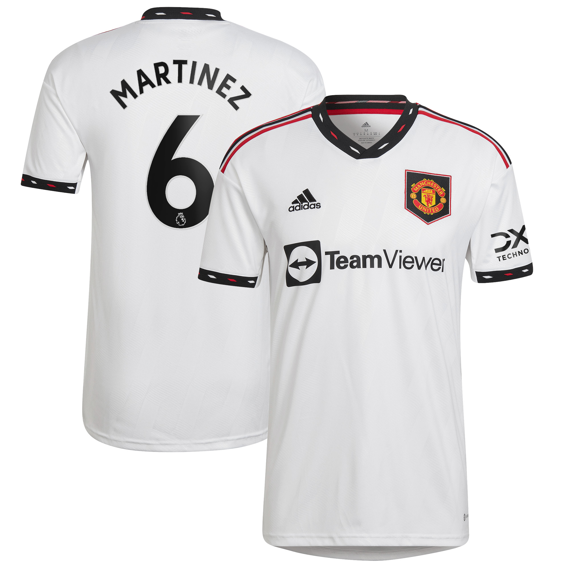 Adidas Manchester United Away Shirt 2022-23 with Martinez 6 Printing