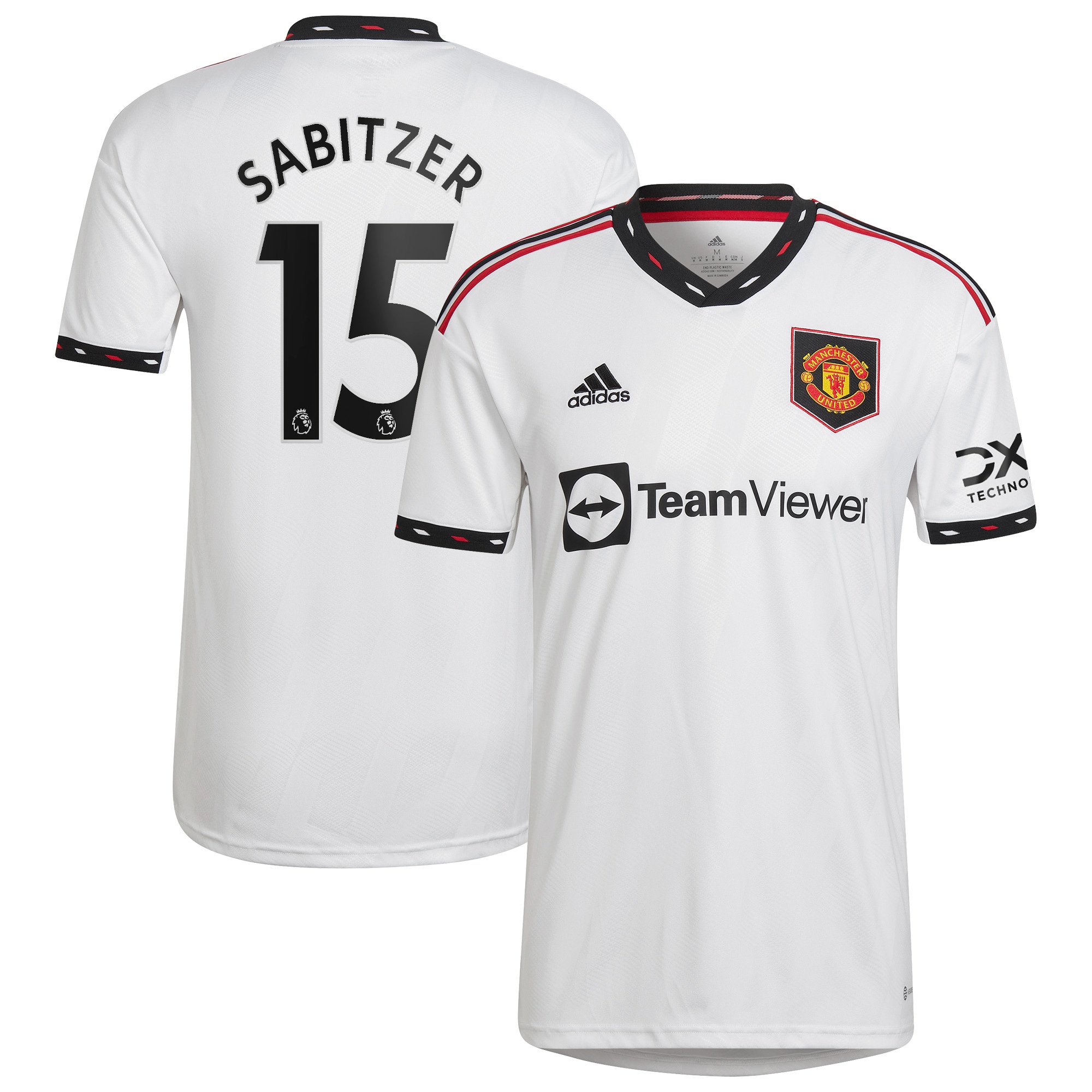 Manchester United Away Shirt 2022-23 with Sabitzer 15 printing