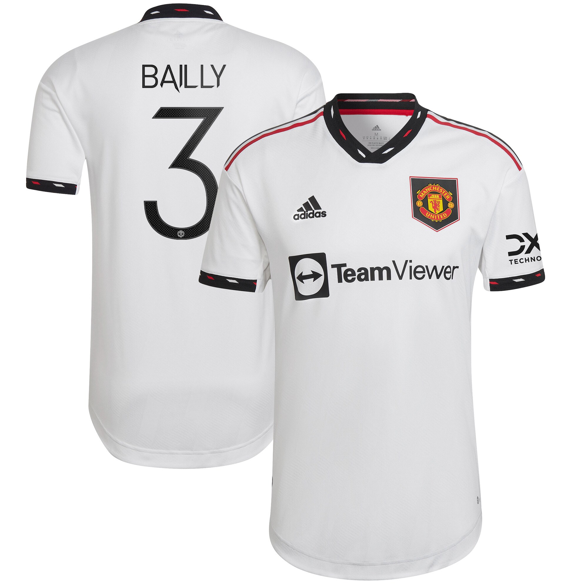 Manchester United Cup Away Authentic Shirt 2022-23 with Bailly 3 printing