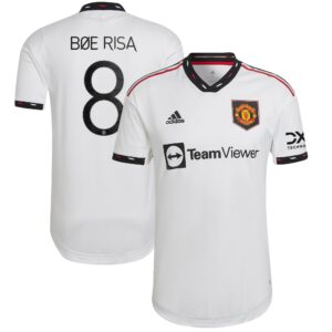Manchester United Cup Away Authentic Shirt 2022-23 with Bøe Risa 8 printing