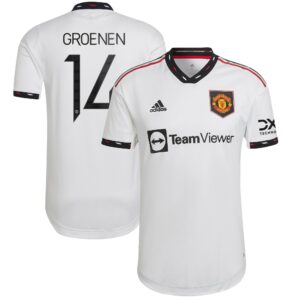 Manchester United Cup Away Authentic Shirt 2022-23 with Groenen 14 printing