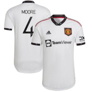 Manchester United Cup Away Authentic Shirt 2022-23 with Moore 4 printing