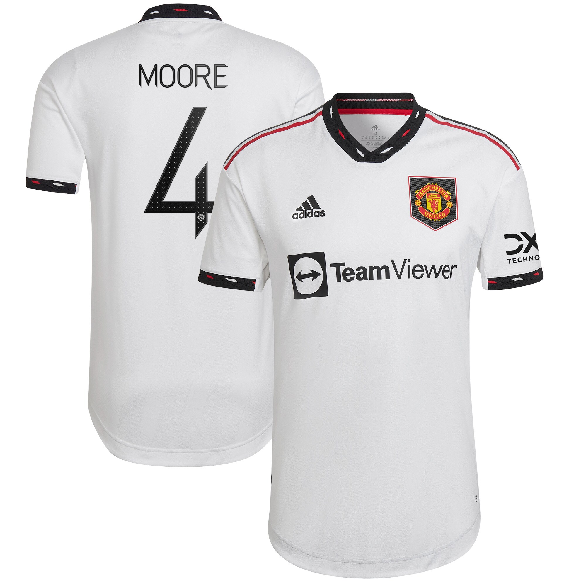 Manchester United Cup Away Authentic Shirt 2022-23 with Moore 4 printing