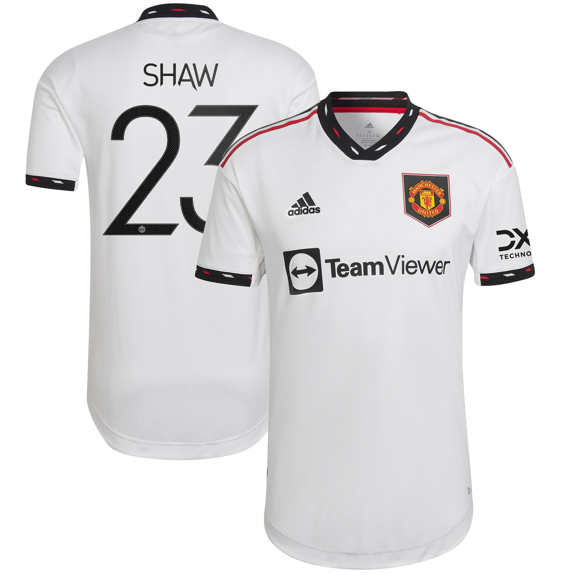 Manchester United Cup Away Authentic Shirt 2022-23 with Shaw 23 printing
