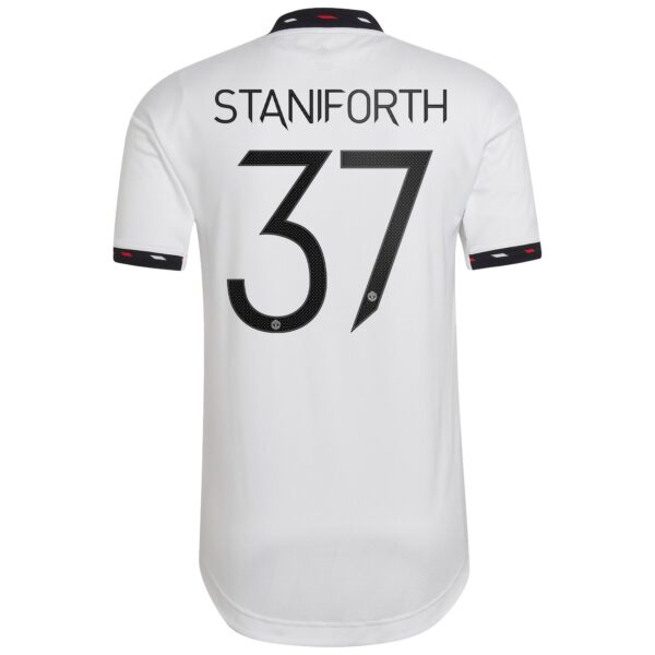 Manchester United Cup Away Authentic Shirt 2022-23 with Staniforth 37 printing