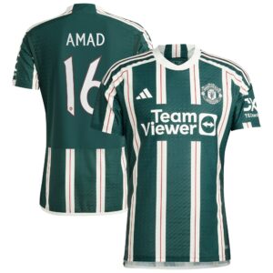 Manchester United Cup Away Authentic Shirt 2023-24 With Amad 16 Printing