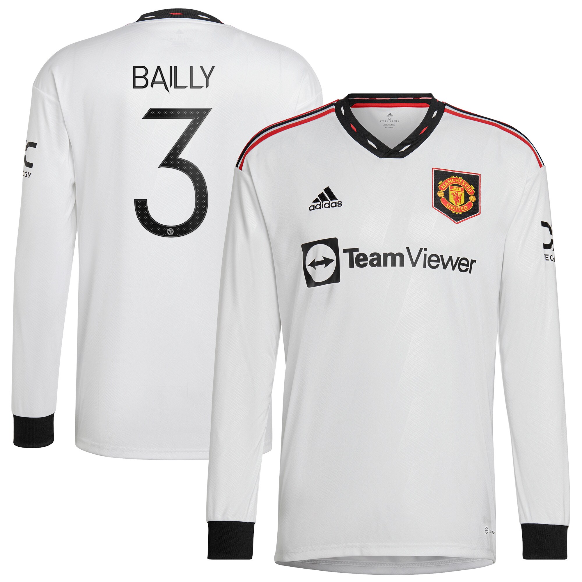 Manchester United Cup Away Shirt 2022-23 - Long Sleeve with Bailly 3 printing