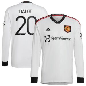 Manchester United Cup Away Shirt 2022-23 - Long Sleeve with Dalot 20 printing