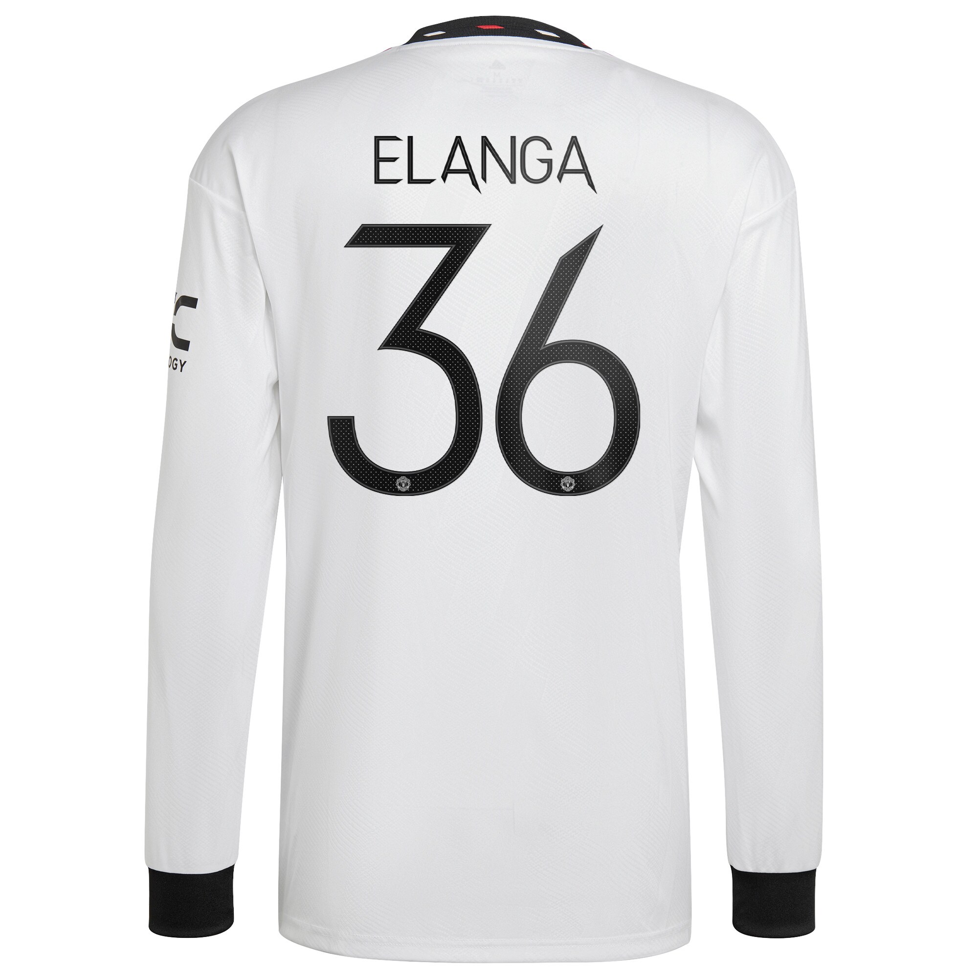 Adidas Manchester United Away Shirt 2022-2023 with Elanga 36 Printing