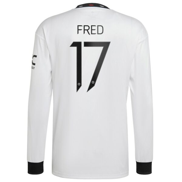 Manchester United Cup Away Shirt 2022-23 - Long Sleeve with Fred 17 printing