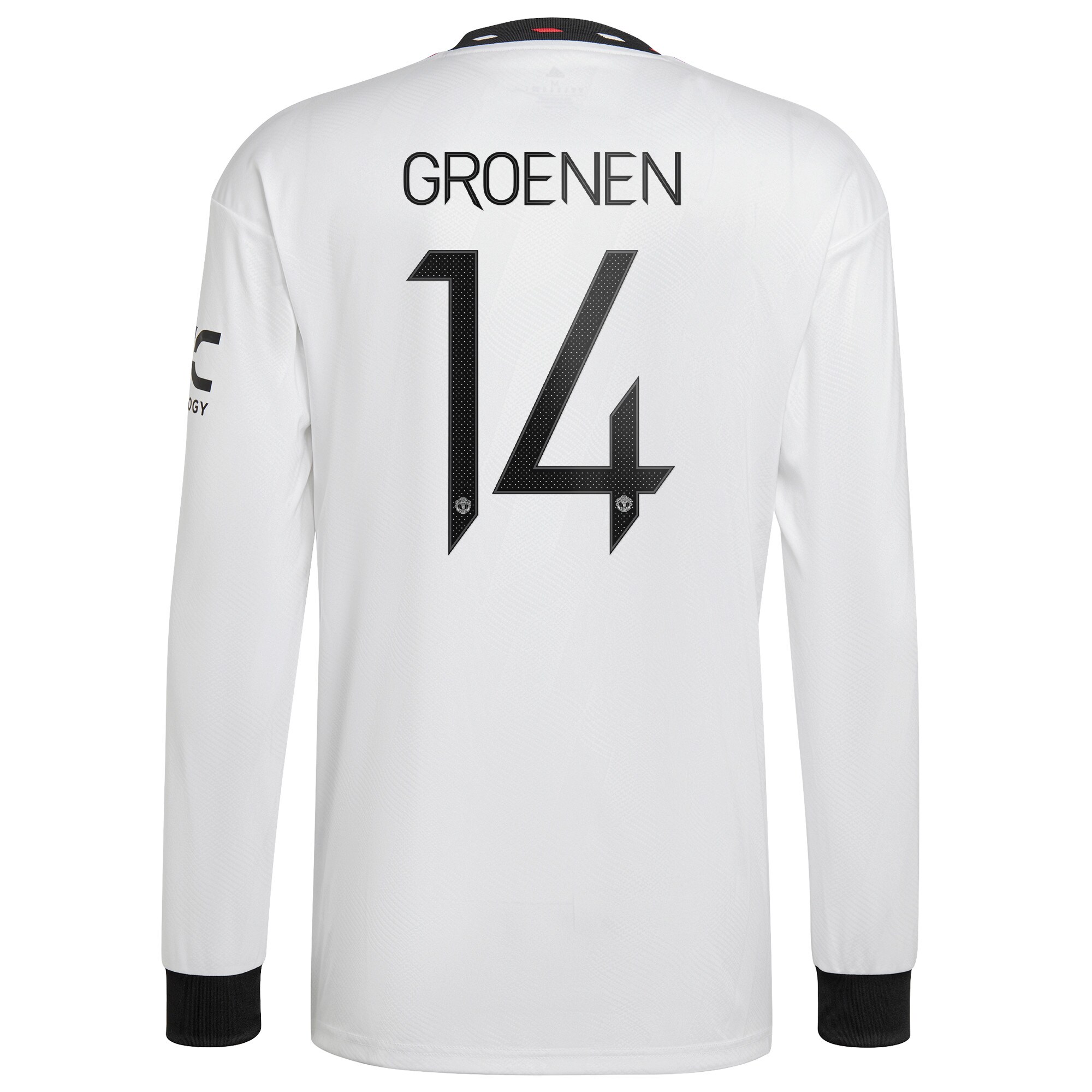 Manchester United Cup Away Shirt 2022-23 - Long Sleeve with Groenen 14 printing