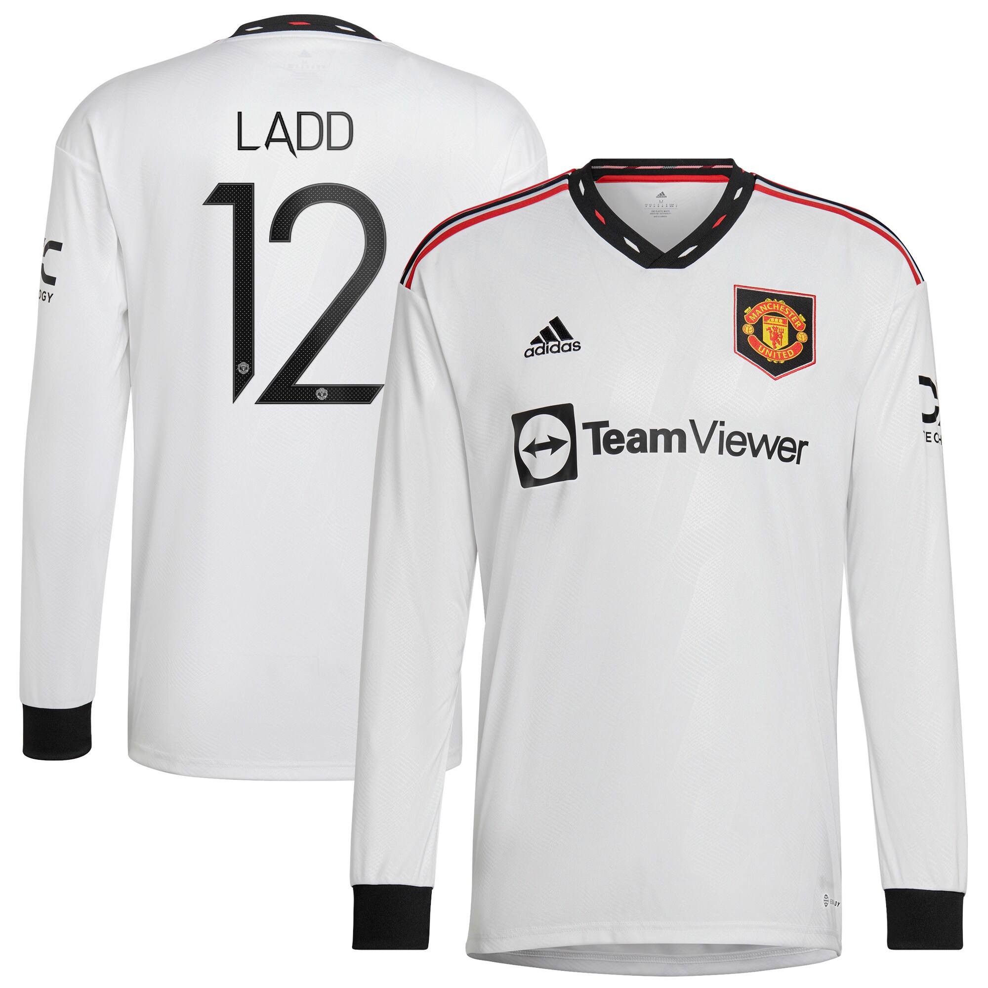 Manchester United Cup Away Shirt 2022-23 - Long Sleeve with Ladd 12 printing