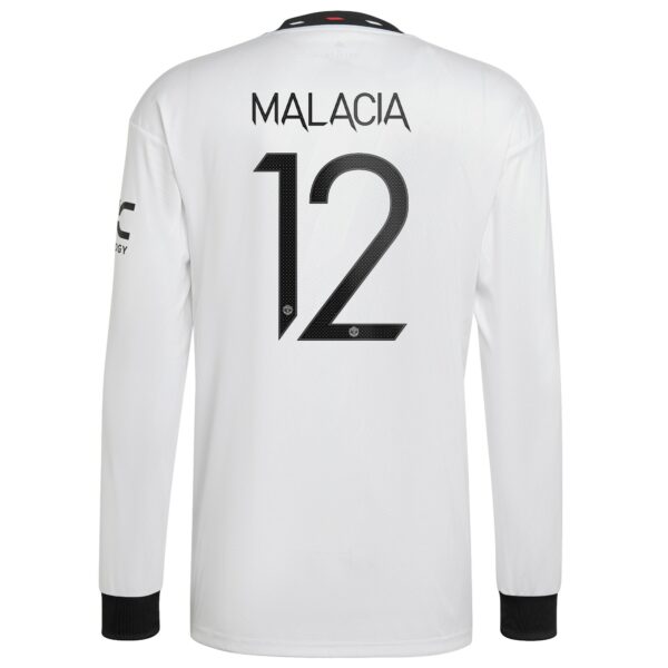 Manchester United Cup Away Shirt 2022-23 - Long Sleeve with Malacia 12 printing