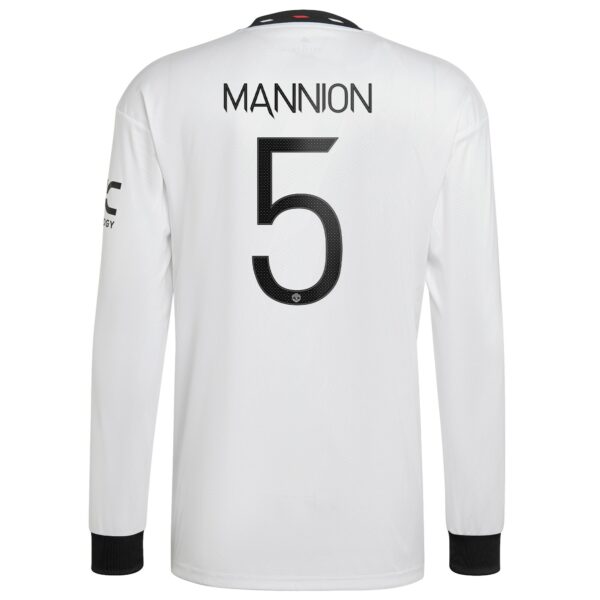 Manchester United Cup Away Shirt 2022-23 - Long Sleeve with Mannion 5 printing