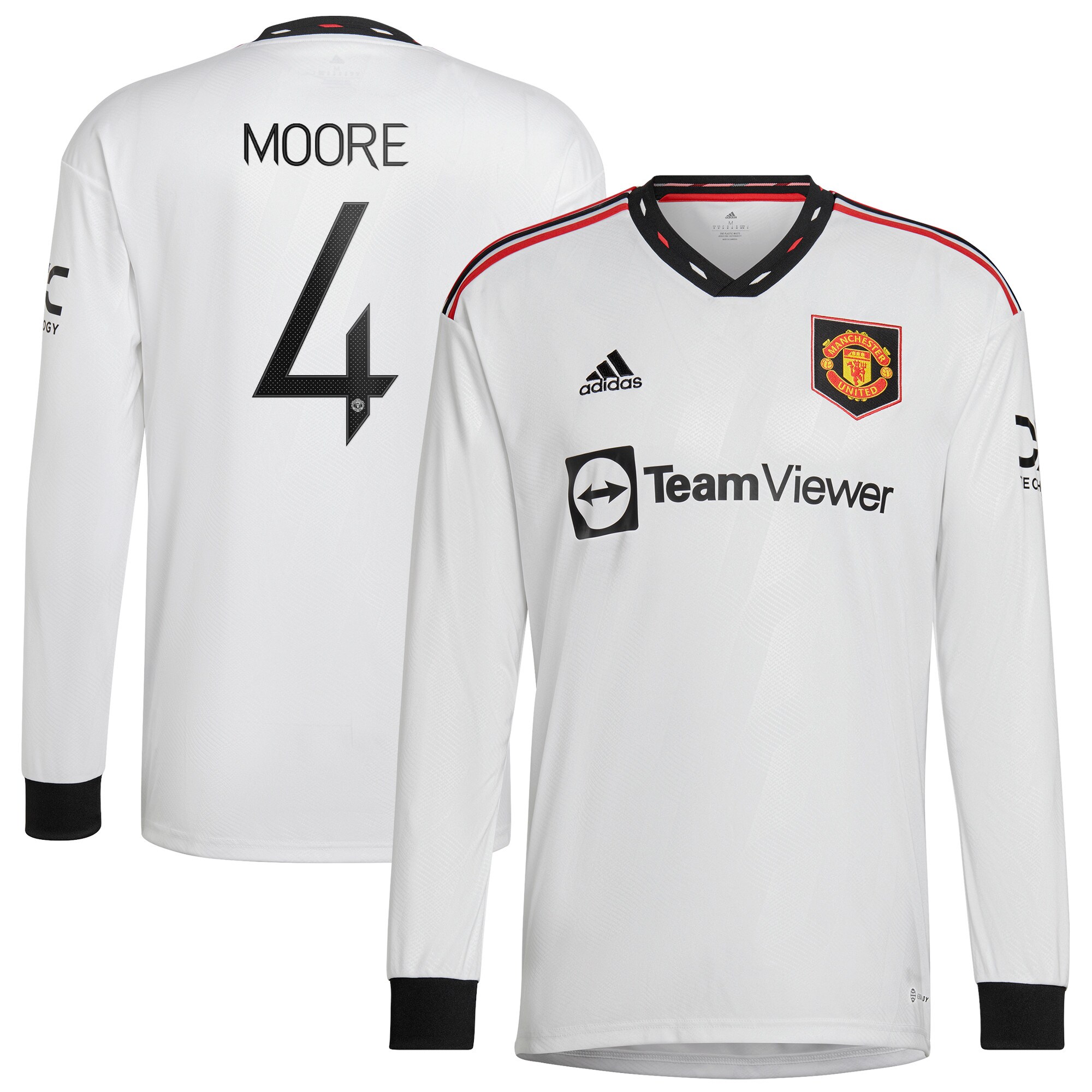 Manchester United Cup Away Shirt 2022-23 - Long Sleeve with Moore 4 printing