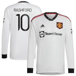 Manchester United Cup Away Shirt 2022-23 - Long Sleeve with Rashford 10 printing