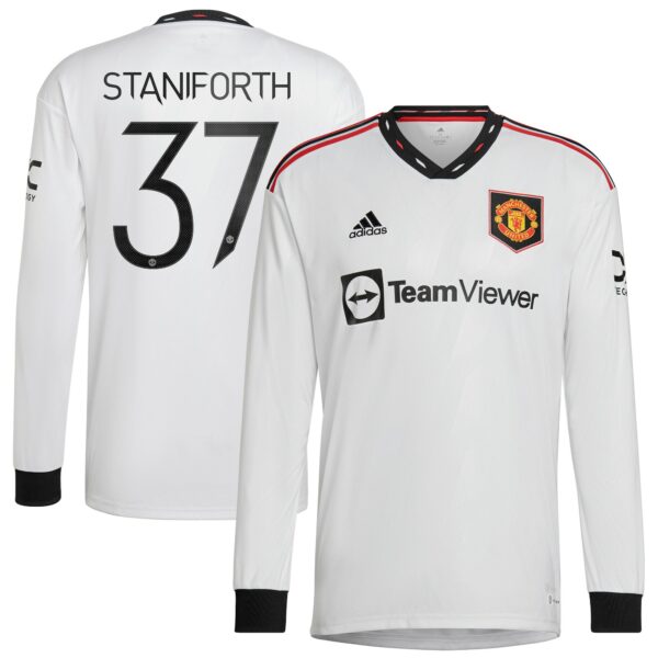 Manchester United Cup Away Shirt 2022-23 - Long Sleeve with Staniforth 37 printing