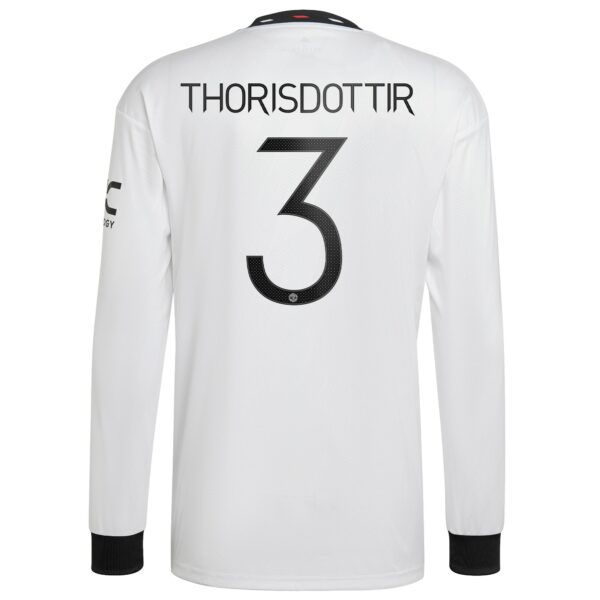 Manchester United Cup Away Shirt 2022-23 - Long Sleeve with Thorisdottir 3 printing