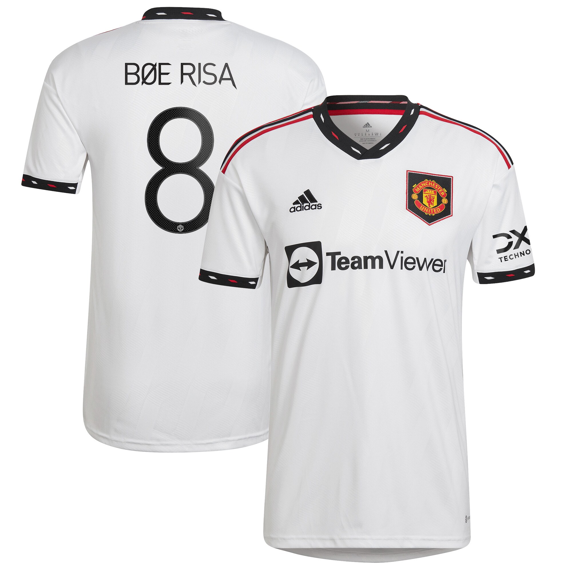 Manchester United Cup Away Shirt 2022-23 with Bøe Risa 8 printing