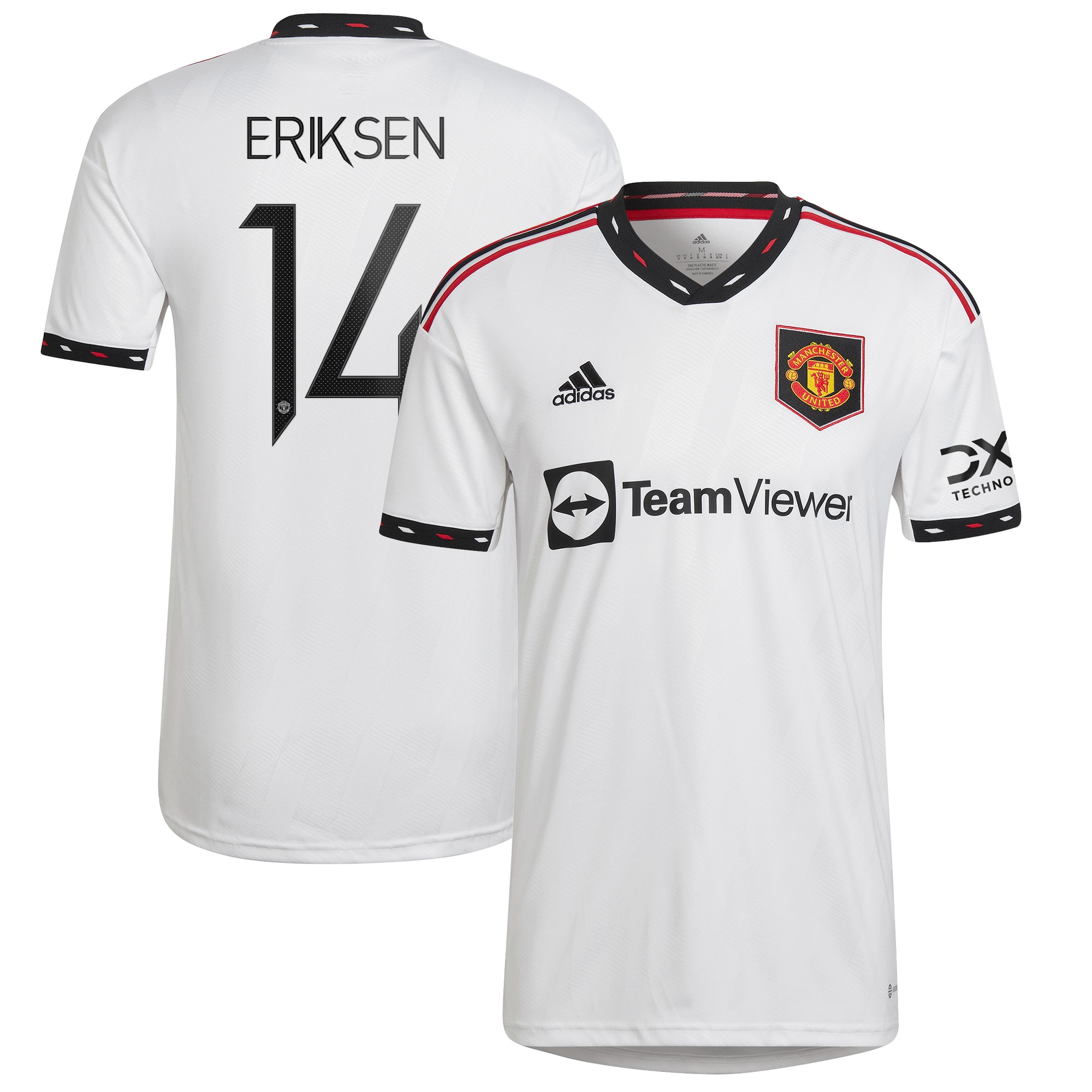 Manchester United Cup Away Shirt 2022-23 with Eriksen 14 printing