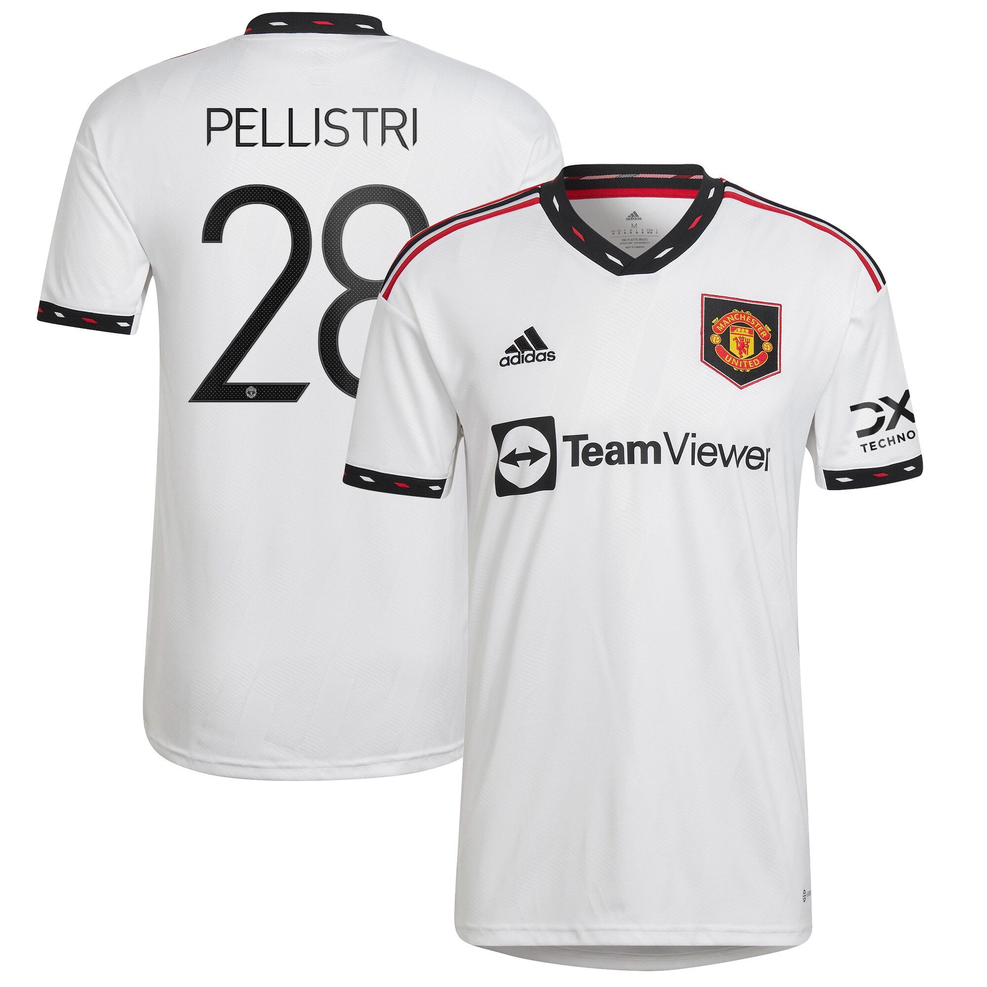 Manchester United Cup Away Shirt 2022-23 with Pellistri 28 printing