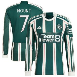 Manchester United Cup Away Shirt 2023-24 Long Sleeve With Mount 7 Printing