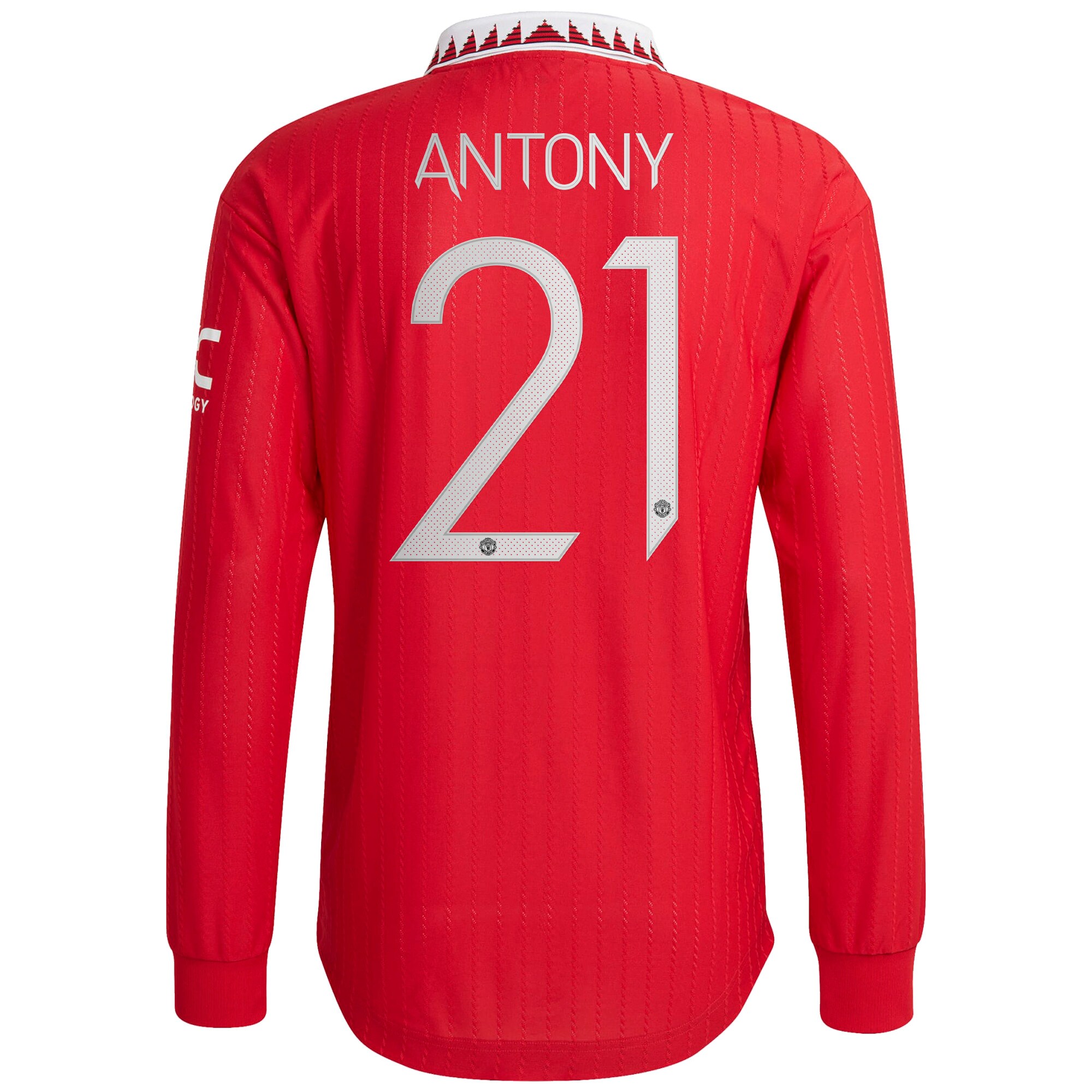 Manchester United Cup Home Authentic Shirt 2022-23 - Long Sleeve with Antony 21 printing