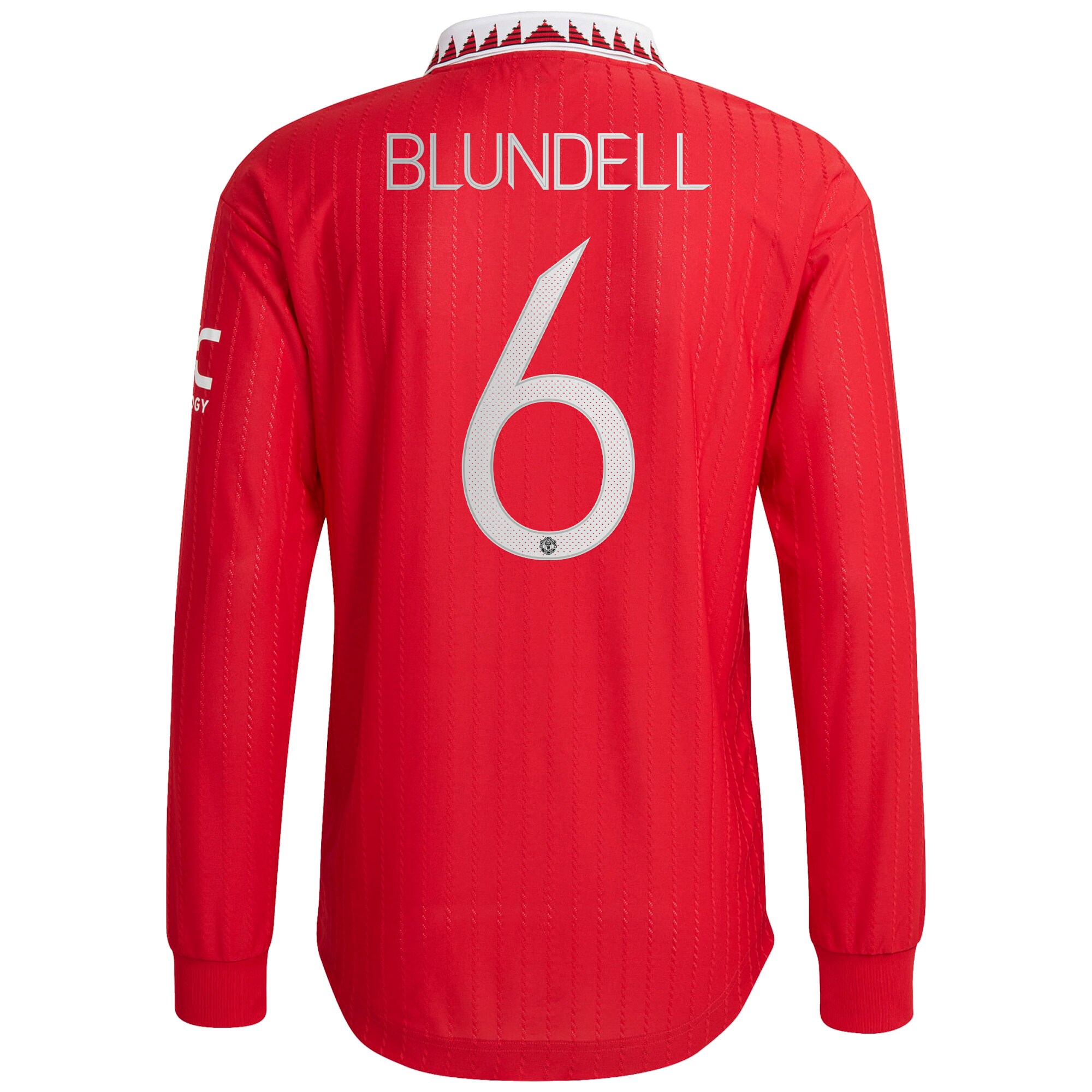 Manchester United Cup Home Authentic Shirt 2022-23 - Long Sleeve with Blundell 6 printing