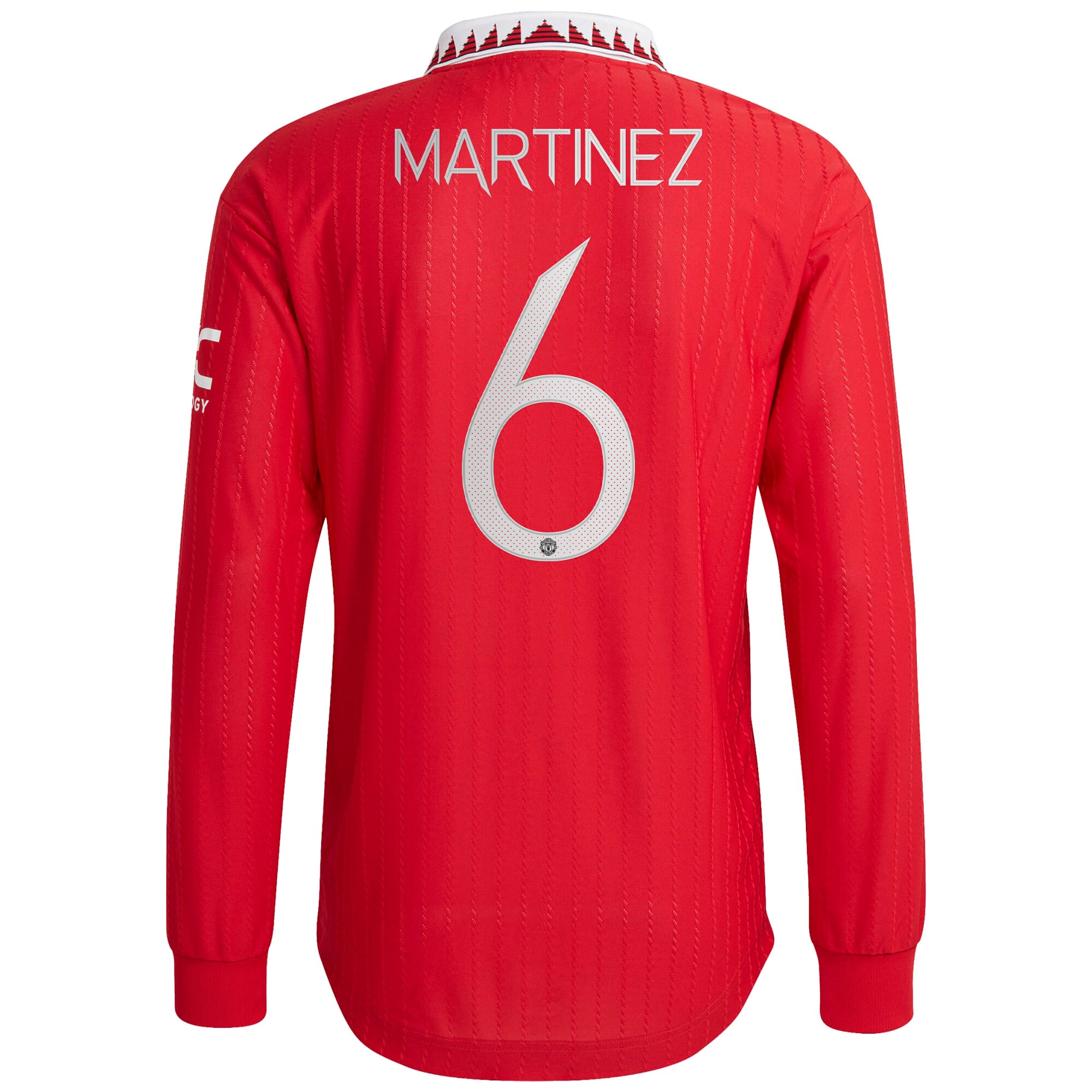 Manchester United Cup Home Authentic Shirt 2022-23 - Long Sleeve with Martinez 6 printing