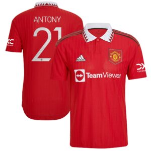 Manchester United Cup Home Authentic Shirt 2022-23 with Antony 21 printing