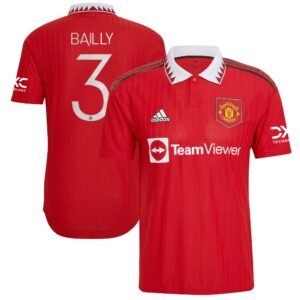 Manchester United Cup Home Authentic Shirt 2022-23 with Bailly 3 printing