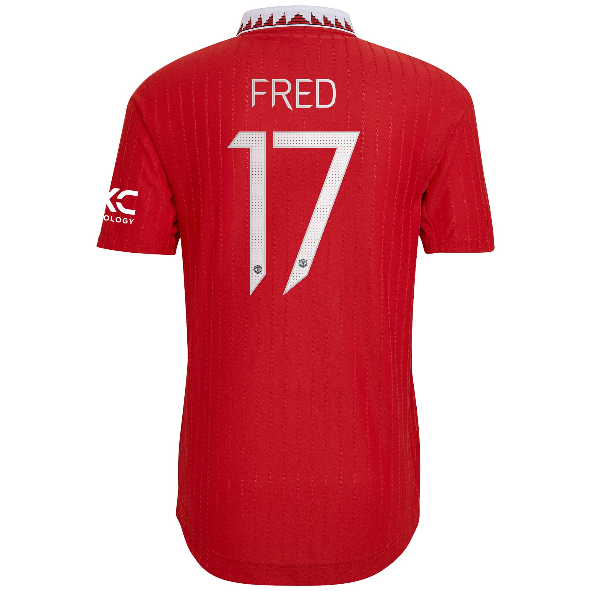 Manchester United Cup Home Authentic Shirt 2022-23 with Fred 17 printing