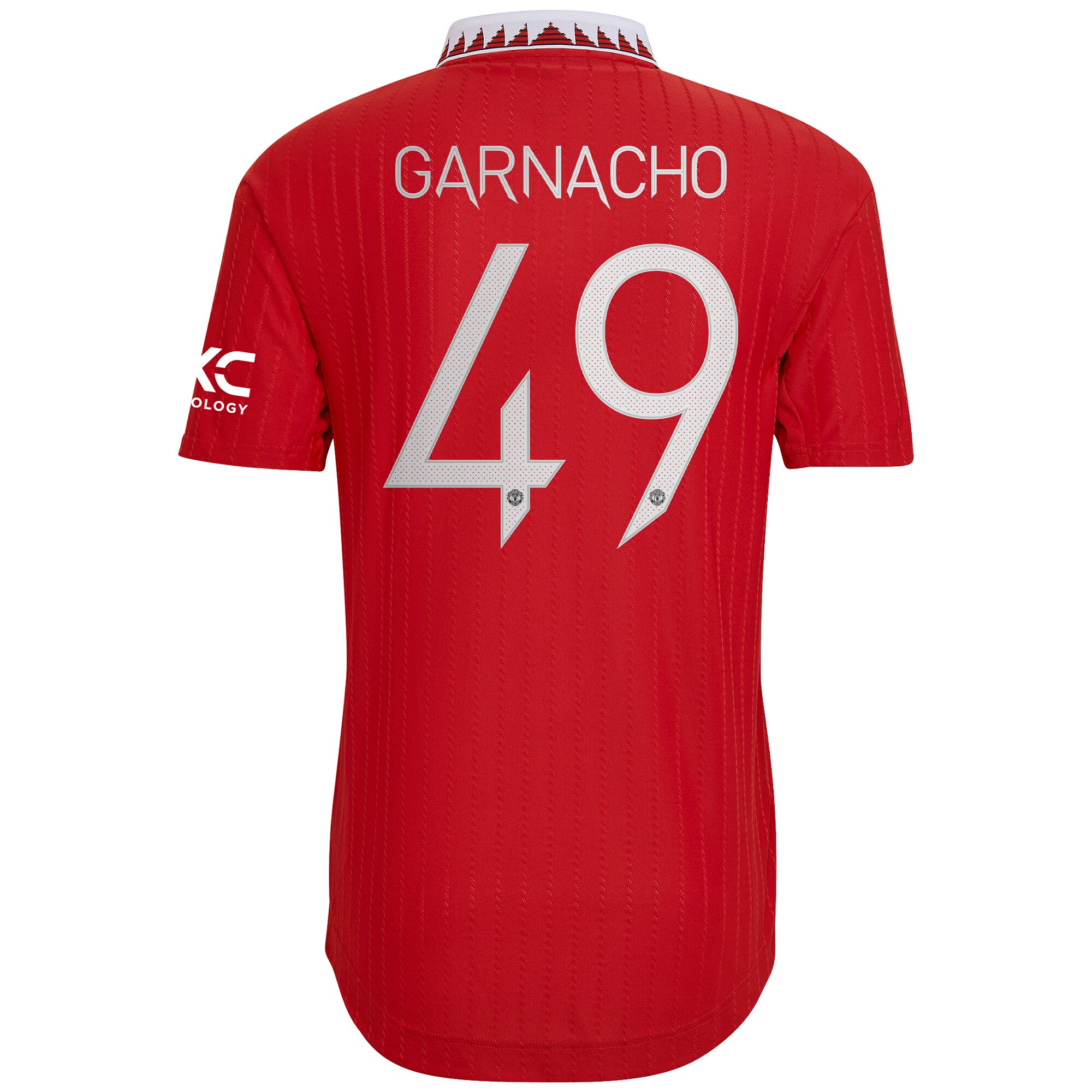 Manchester United Cup Home Authentic Shirt 2022-23 with Garnacho 49 printing
