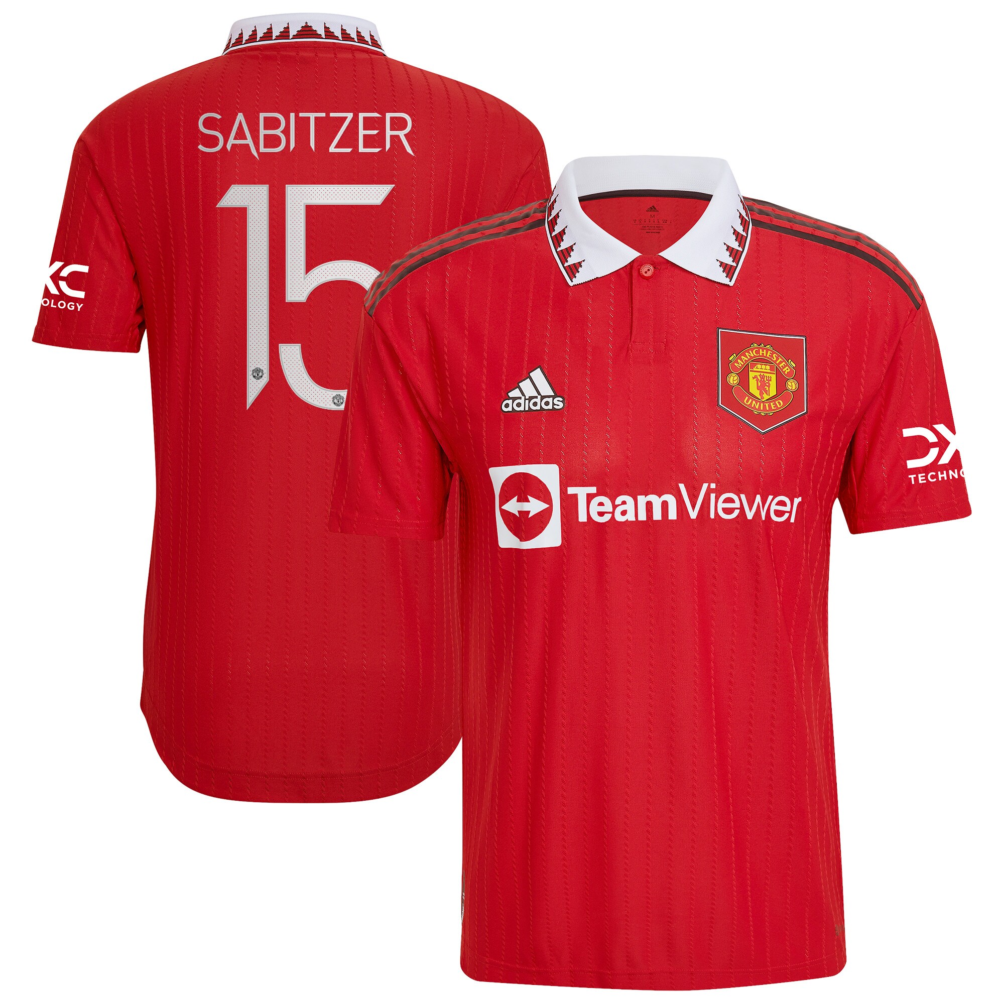 Manchester United Cup Home Authentic Shirt 2022-23 with Sabitzer 15 printing