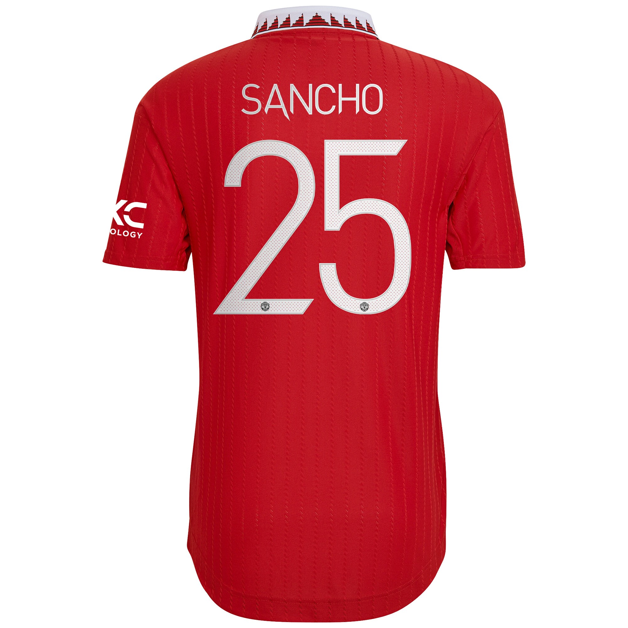 Manchester United Cup Home Authentic Shirt 2022-23 with Sancho 25 printing