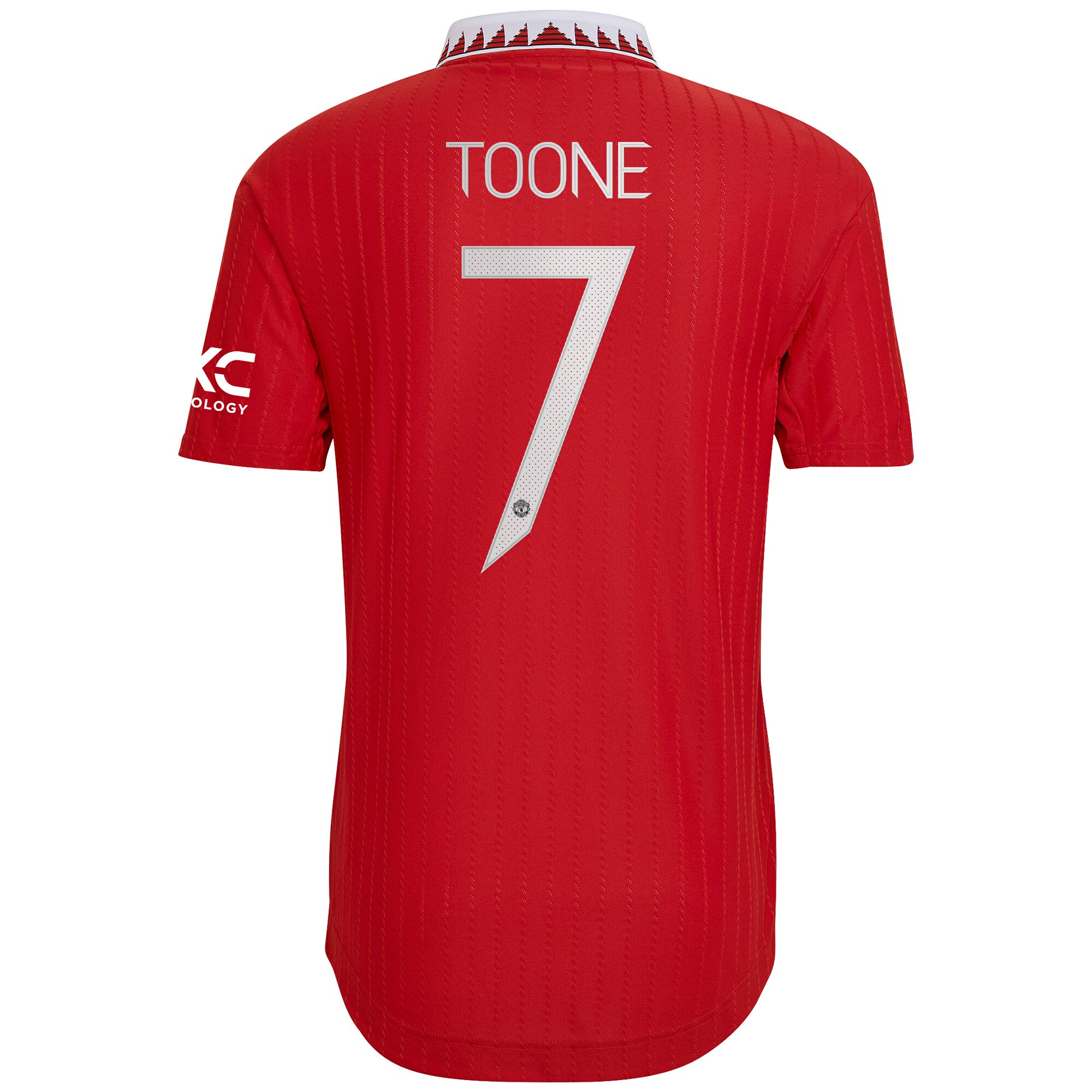 Manchester United Cup Home Authentic Shirt 2022-23 with Toone 7 printing
