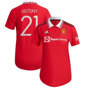 Manchester United Cup Home Authentic Shirt 2022-23 - Womens with Antony 21 printing