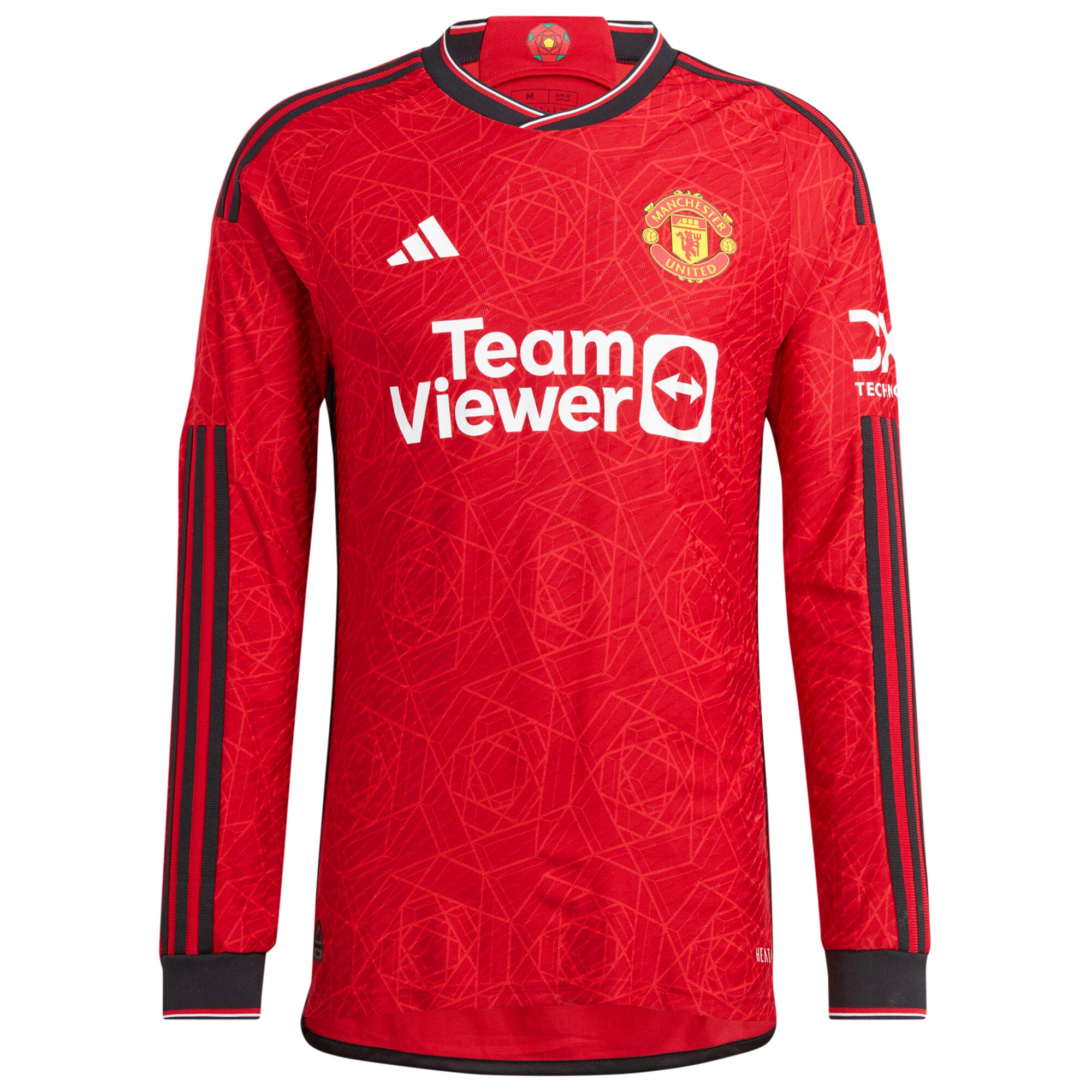 Manchester United Cup Home Authentic Shirt 2023-24 Long Sleeve with Casemiro 18 printing