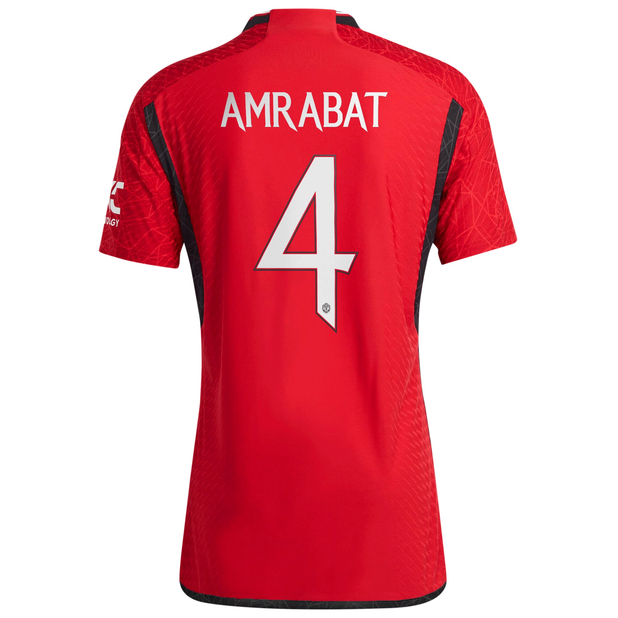 Manchester United Cup Home Authentic Shirt 2023-24 with Amrabat 4 printing
