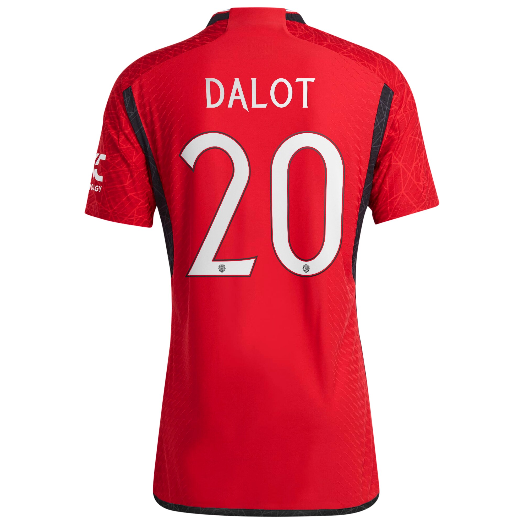Manchester United Cup Home Authentic Shirt 2023-24 with Dalot 20 printing