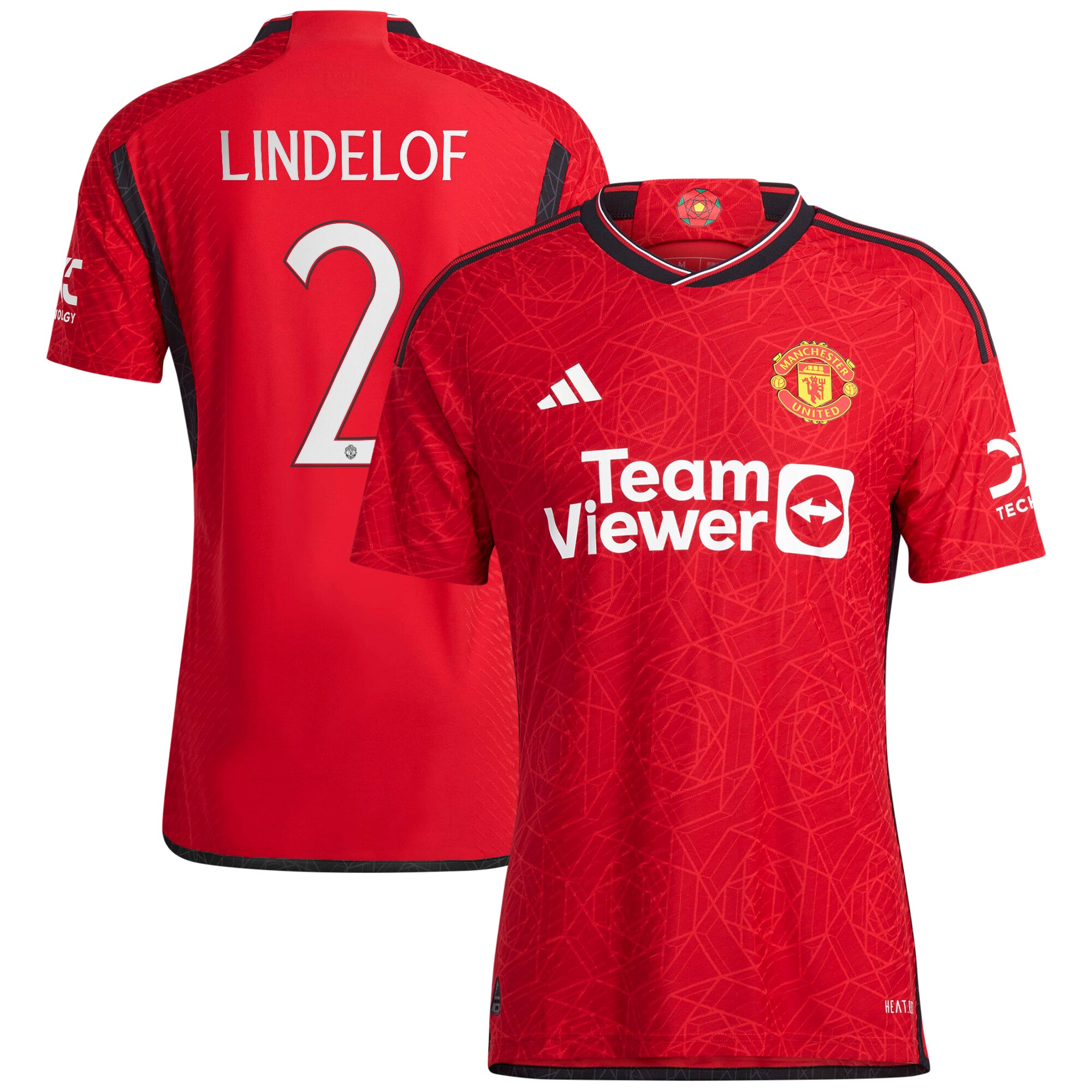 Manchester United Cup Home Authentic Shirt 2023-24 with Lindelof 2 printing